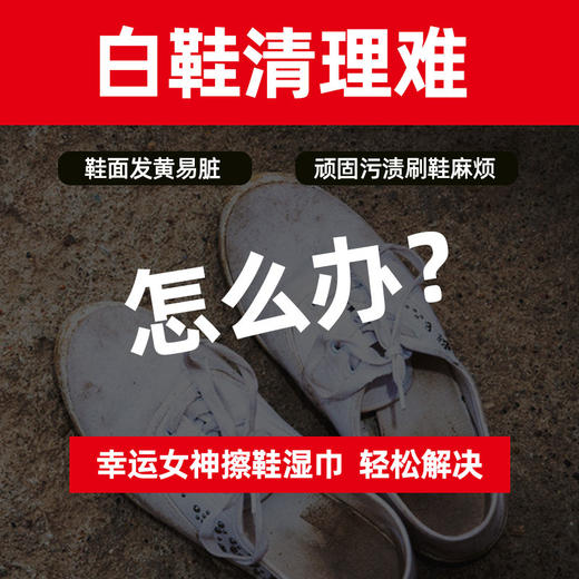 【阿龙推荐】超值5大包*80抽装 网红擦鞋湿巾小白鞋网红一次性懒人擦鞋湿巾 商品图3