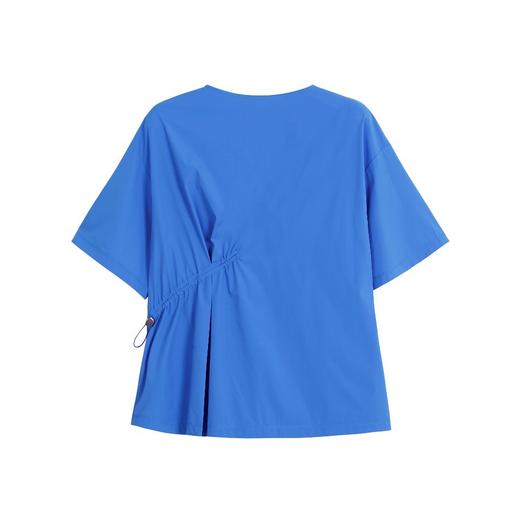 不对称下摆抽褶上衣 商品图1