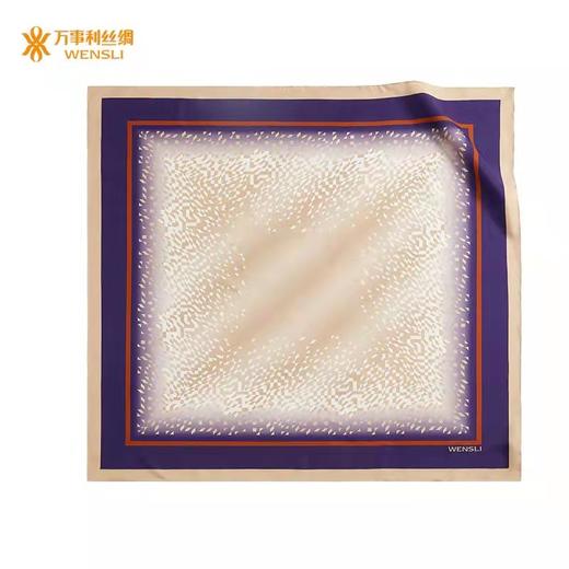 真丝双面印花大方巾 沧澜 商品图3