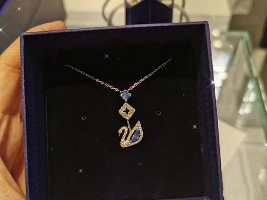 Swarovski/施华洛世奇 DAZZLING SWAN 蓝调天鹅 纪念款蓝钻天鹅女锁骨项链 520礼物 商品图0