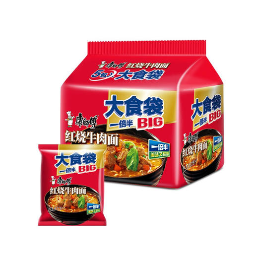 康师傅红烧牛肉面五包入  500g 商品图0