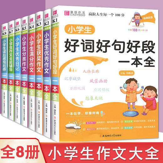 8本 冲刺2021易佰作文名师优选小学生读后感观后感一本全满分作文好词好句 小学三四五六年级优xiu作文起步小学生3-6年级写作工具书 商品图0