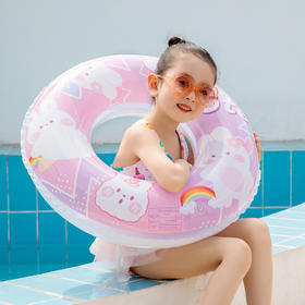 【99减10】儿童可爱卡通游泳圈加厚PVC充气泳圈
