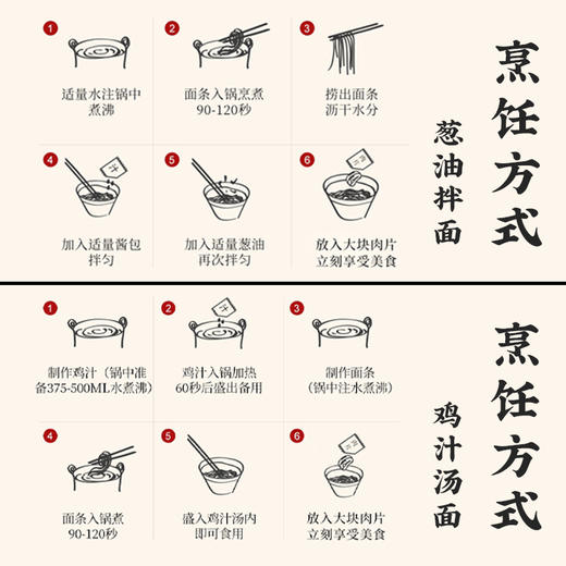 【猪掌门】餐肉面上海葱油拌面鸡汁面盒装方便速食汤面非油炸组合装 商品图3