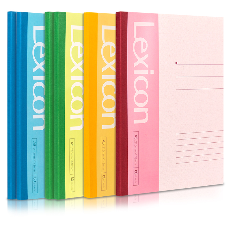 得力7654办公无线装订本(混)-80张-A5