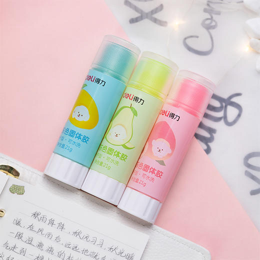 得力9628果冻色固体胶(混) 商品图1