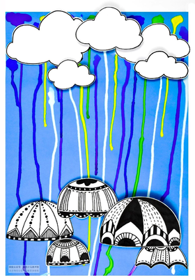 《滴答滴答，下起了大雨》线描/春天/春季/低幼【自动发货：下单后，点击手机短信中收到的链接，即可获取文件下载的链接；如有任何问题，可添加客服微信hm33268获得帮助】