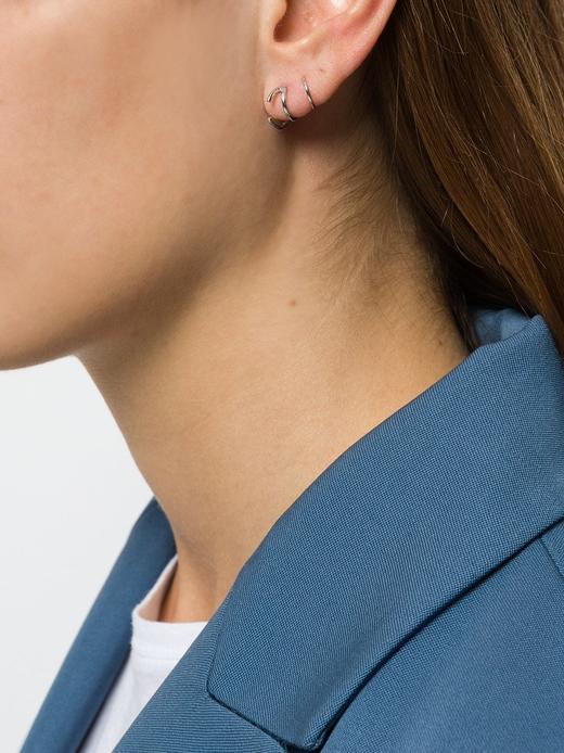 北京仓｜MARIA BLACK-Bell Twirl-旋转 耳环（银色 单只）［丹麦设计师］ 商品图0