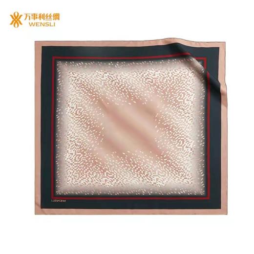 真丝双面印花大方巾 沧澜 商品图4