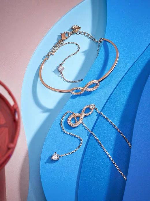 Swarovski/施华洛世奇  INFINITY 永恒爱意女项链 可调节葫芦项链女锁骨链 8字流苏 520送礼 商品图5