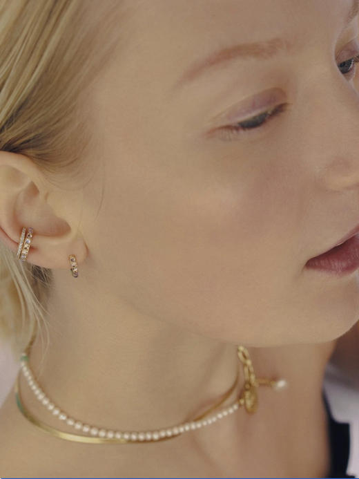 北京仓｜MARIA BLACK-Colore-紫罗兰 耳廓夹（金色 单只）［丹麦设计师］ 商品图4