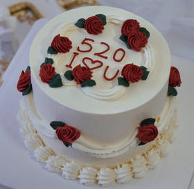 【520专款】6英寸 | 520复古手绘蛋糕