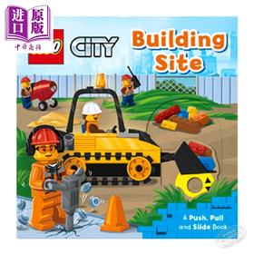 【中商原版】Lego Building Site 乐高建筑工地 生活系列 机关操作书 英文原版 进口图书 推拉活动玩具书 纸板书 0-3岁