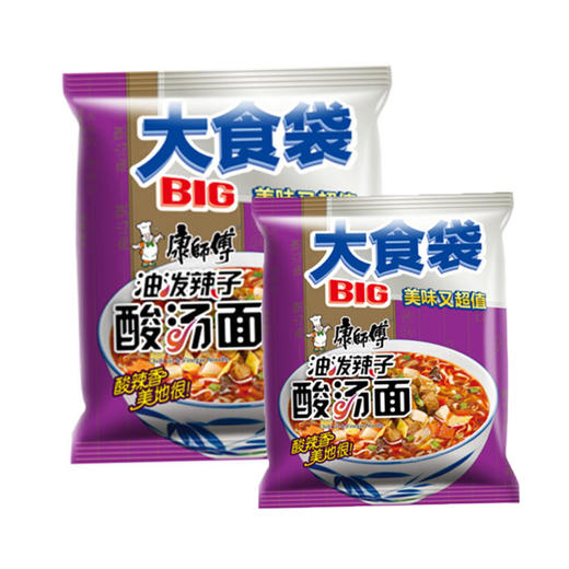 康师傅大食袋油泼辣子酸汤面165g 商品图0