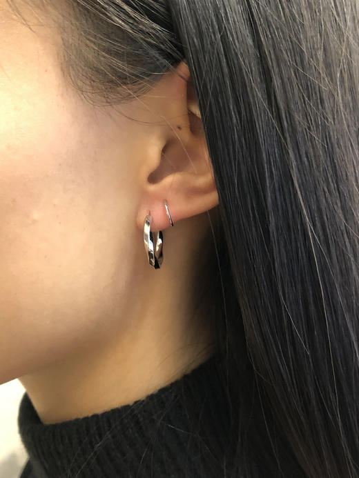 北京仓｜MARIA BLACK-Marcelle Twirl-旋转 耳环（银色 单只）［丹麦设计师］ 商品图3