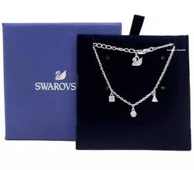 Swarovski/施华洛世奇！ swarovski 125年纪念款 🤩三个坠点缀，水晶切割简直美炸天啦！象征着洁白无暇的爱情，很显脖子天鹅颈！