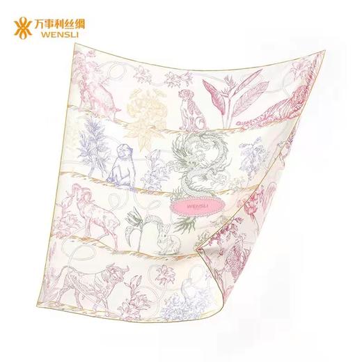 真丝双面异色大方巾 森林狂想曲 商品图2