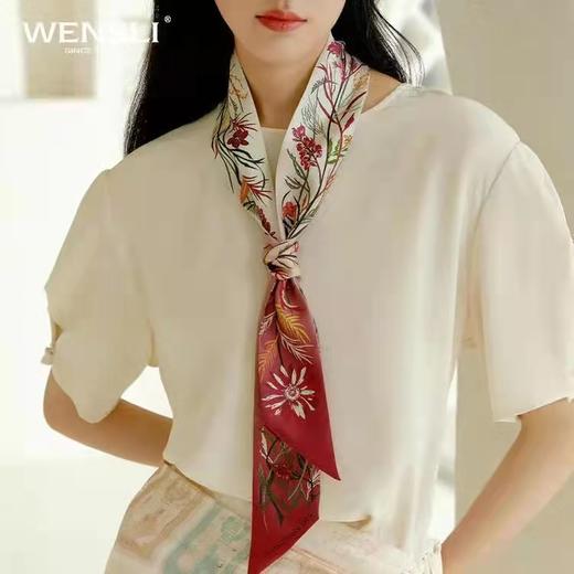 真丝小斜巾 艾诺 商品图2
