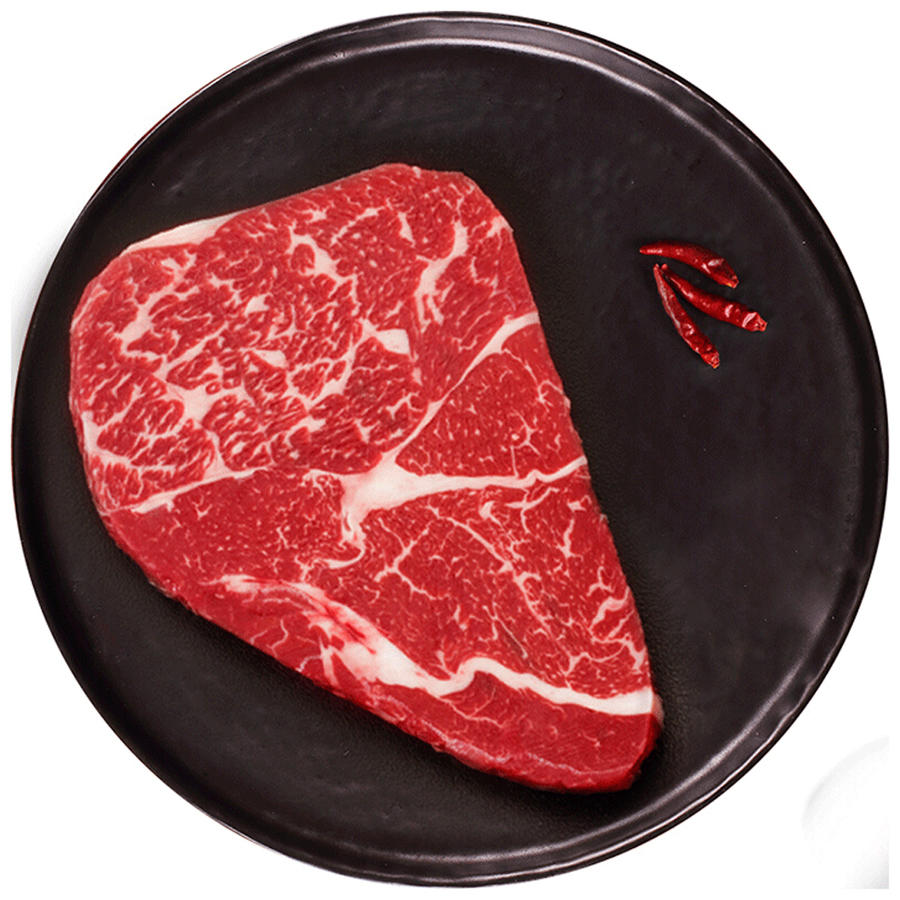 【冷冻】天莱香牛 安格斯上脑有机谷饲原切牛排220g*5盒