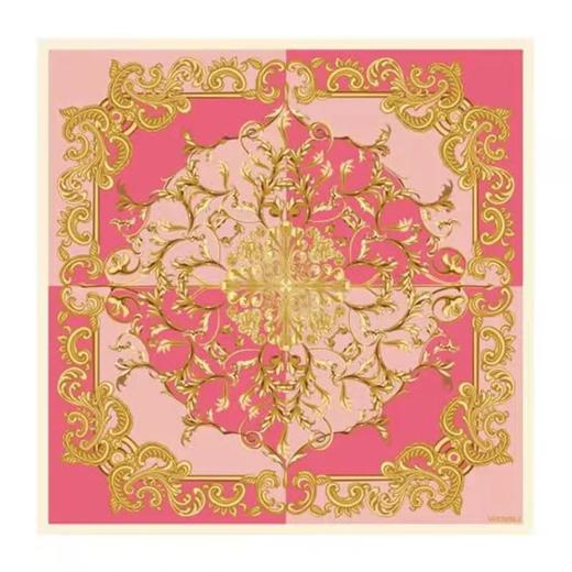 真丝双面印花大方巾 琉璃 商品图2