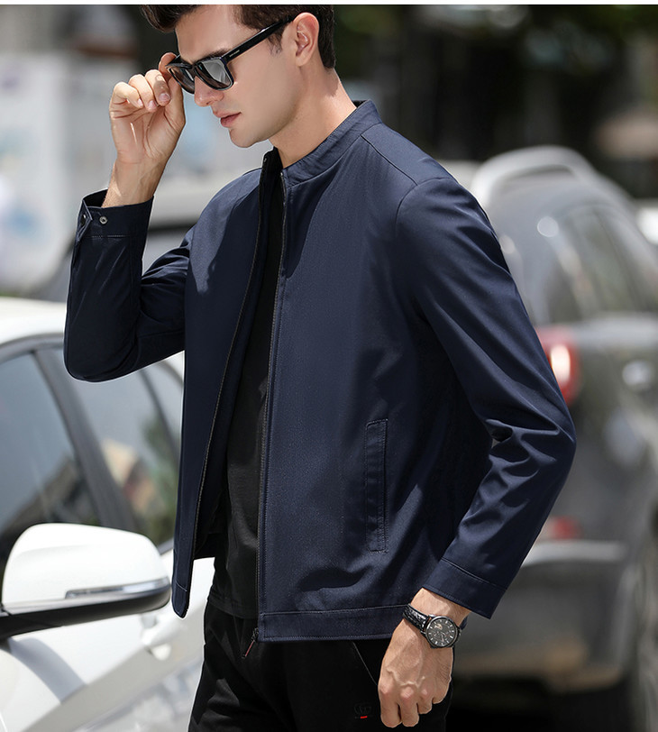 干部拉链夹克秋季老干部公务员夹克外套