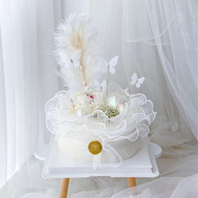 蕾丝蛋糕围边 （布艺珍珠围边6寸/8寸&多色纱花） 蛋糕围边蕾丝网纱 网红蛋糕装饰