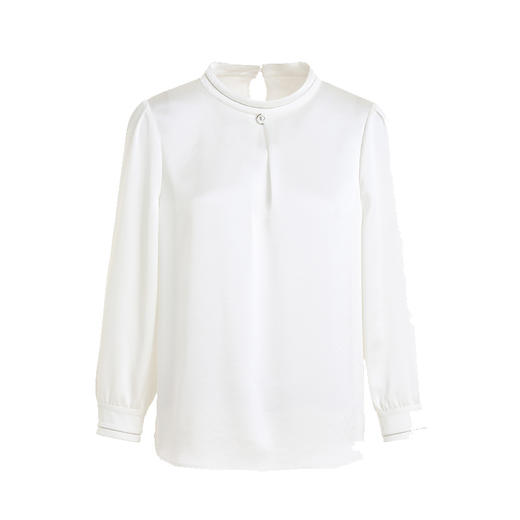 【三醋酸】乔万尼春季新款衬衫三醋酸缎面高端香槟色气质上衣EI1C929 商品图4