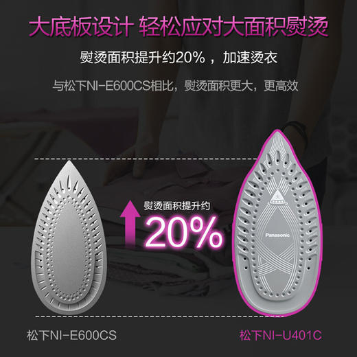 【特价机】松下电熨斗家用 手持蒸汽挂烫机 蒸汽熨烫 自动清洁 NI-U401C 商品图3