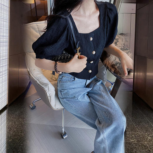 裁缝学苑AG155 法式方领衬衫女纸样新款夏泡泡袖上衣版型女装打版 商品图1