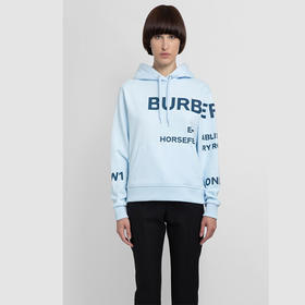 BURBERRY 博柏利 Horseferry 印花女士卫衣 浅蓝 8040768 A1397