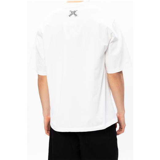 【一】KENZO 高田贤三 logo印花男士圆领短T 白色 FA65 TS502 4SJ 01 商品图3