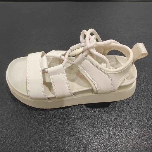 lfgj jeans br404 夏季黑色凉鞋女罗马复古露趾时尚凉拖鞋真皮 商品图1