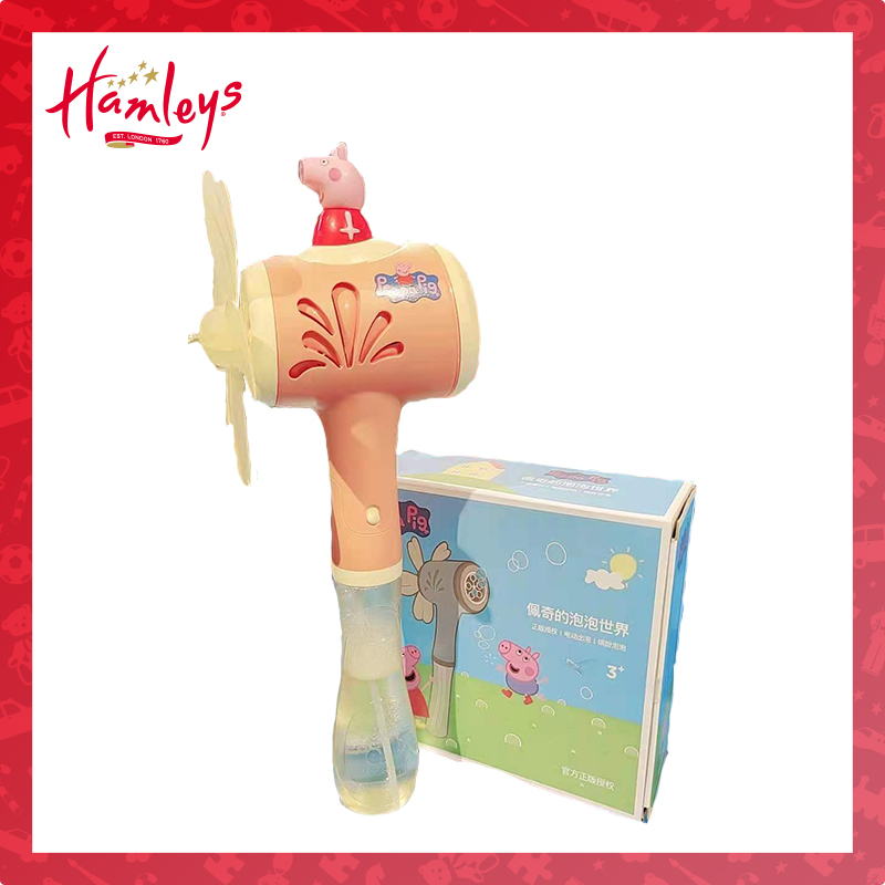 五孔带风扇-小猪佩奇 /烟雾泡泡枪/烟雾泡泡相机/80Z泡泡水