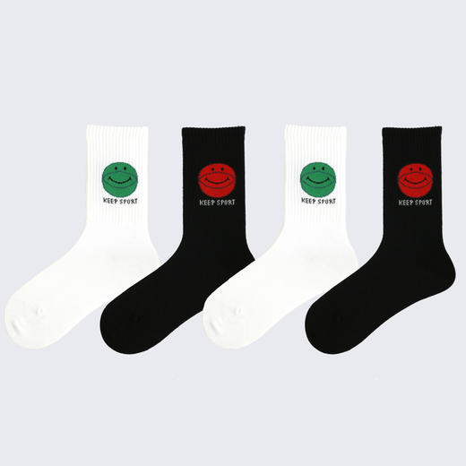 【特价】【39元6双】女丨袜子中筒袜女潮ins原宿风夏季运动嘻哈洗脸薄袜女百搭袜子【2112205】 商品图0