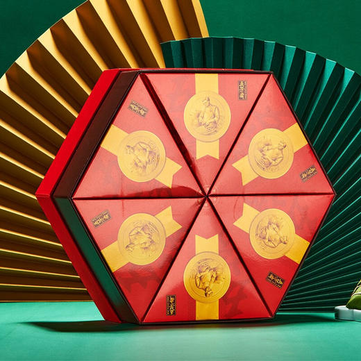 五芳斋 粽子礼盒 端午节嘉兴粽子 端午送礼12粽子大礼包 传世臻粽五芳百年礼盒1840g 商品图2