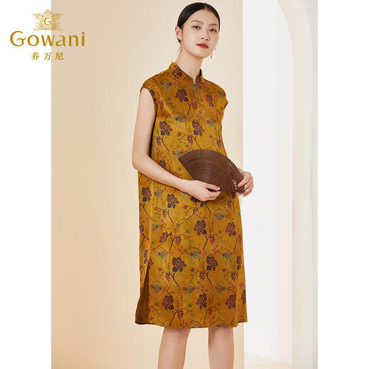 乔万尼夏季新款重磅真丝连衣裙无袖显瘦款EI2E711 商品图1