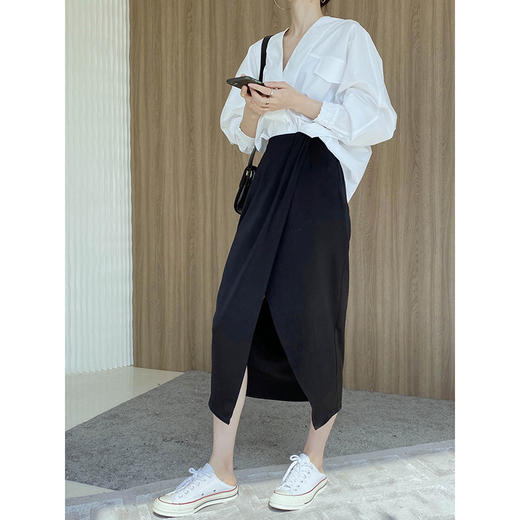 裁缝学苑AG156 气质绸缎面高腰半身裙纸样女装裙子服装半裙打版图 商品图3