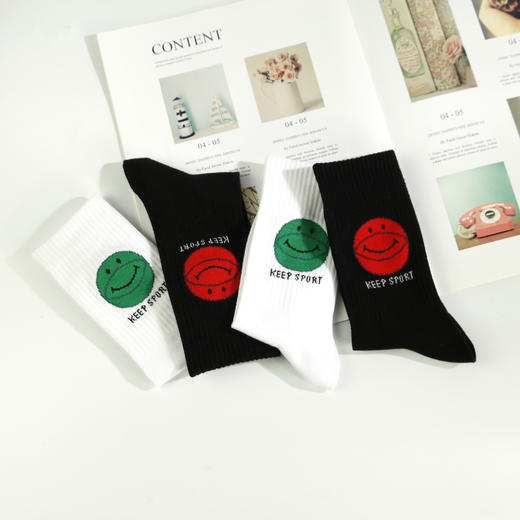 【特价】【39元6双】女丨袜子中筒袜女潮ins原宿风夏季运动嘻哈洗脸薄袜女百搭袜子【2112205】 商品图2