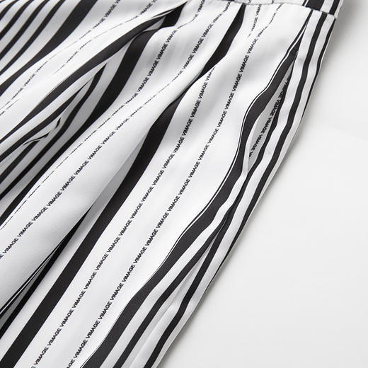 VIMAGE纬漫纪夏季舒适宽松新款撞色拼接高腰阔腿裤V1505123裤子 商品图4