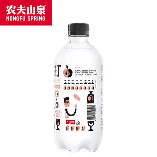 农夫山泉苏打气泡水饮品拂晓白桃味500ml*15瓶一箱 商品图3