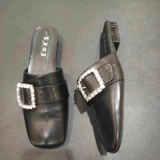 LFGJ 9901 时尚潮流平底休闲女凉鞋真皮穆勒凉拖 商品图3