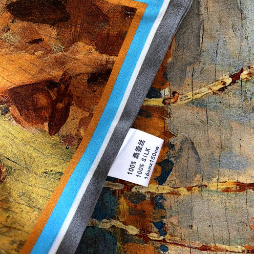 100%桑蚕丝 油画系列 真丝SILK 长丝巾#PA2173 商品图6