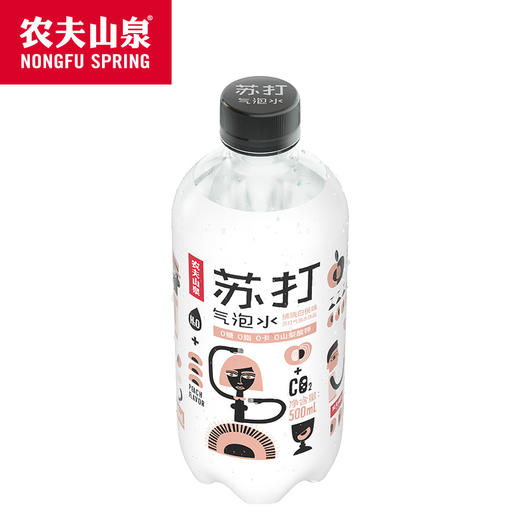 农夫山泉苏打气泡水饮品拂晓白桃味500ml*15瓶一箱 商品图1