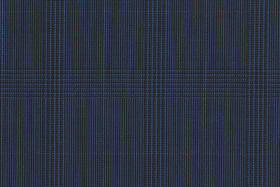 WT82193-905 全毛高支花呢 【蓝色 格子 平纹 W100】(WT101)