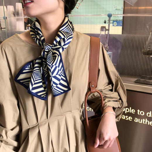 100%桑蚕丝 几何系列 真丝SILK 长丝巾#PA2174 商品图1