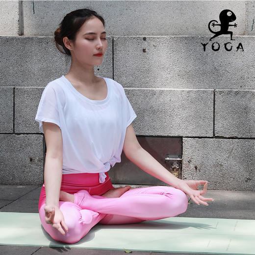 【现货秒发】壁虎瑜伽罩衫（涤纶-21SY002）宽松运动T恤（无胸垫） 商品图1