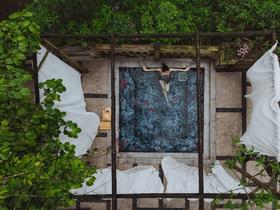 【青城山-005号院】4房温泉/泳池小院，儿童泳池、影音室、地暖，住临溪独栋四房小院YQ