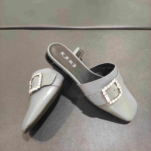 LFGJ 9901 时尚潮流平底休闲女凉鞋真皮穆勒凉拖 商品图8