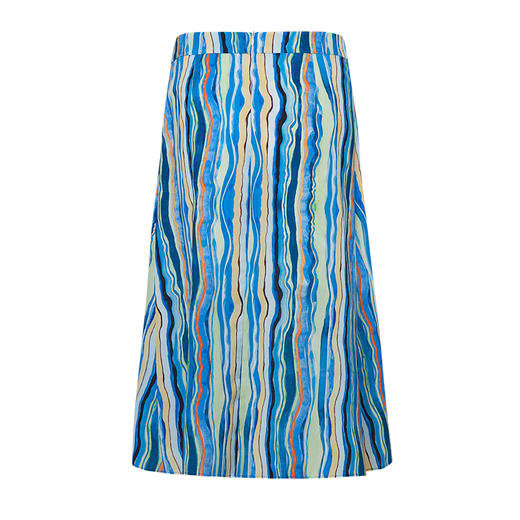 VIMAGE纬漫纪高腰彩色印花半身裙夏褶皱伞裙半裙V1506114 商品图6