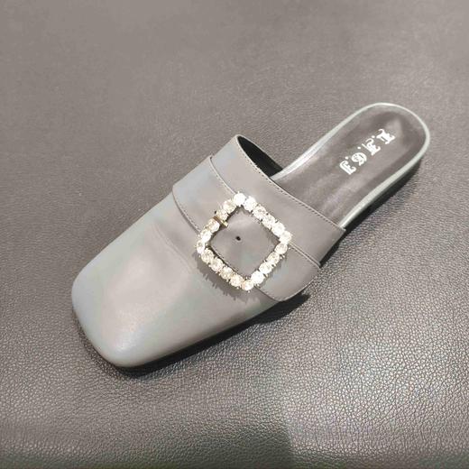 LFGJ 9901 时尚潮流平底休闲女凉鞋真皮穆勒凉拖 商品图6